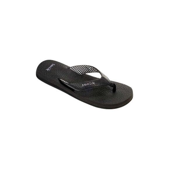 Sanuk Yoga Mat Flip Flop Sandals Size 9 Black NWT - Picture 1 of 2
